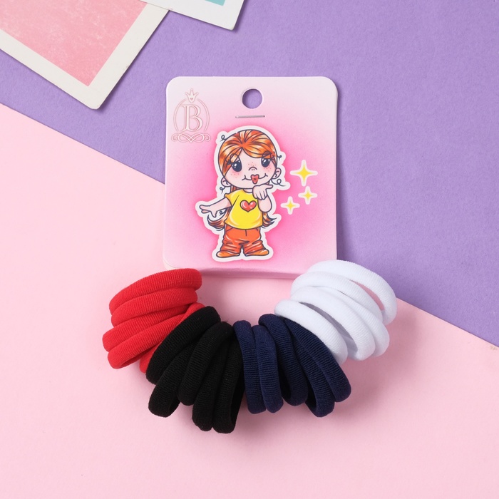 Резинки для волос «Амурные дела», набор 20 шт., звездуля, 2.5 см - Фото 1