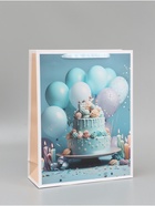 Пакет подарочный ламинированный вертикальный «Торт», 33×42×10 см - Фото 1