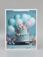 Пакет подарочный ламинированный вертикальный «Торт», 33×42×10 см - Фото 2