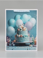 Пакет подарочный ламинированный вертикальный «Торт», 33×42×10 см - Фото 4