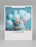 Пакет подарочный ламинированный вертикальный «Торт», 33×42×10 см  (артикул 10321697)  большой выбор товаров оптом и в розницу по низким ценам с доставкой