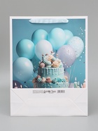 Пакет подарочный ламинированный вертикальный «Торт», 33×42×10 см - Фото 5