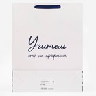 Пакет подарочный ламинированный вертикальный «Учителю», 31×40×11.5 см - Фото 2
