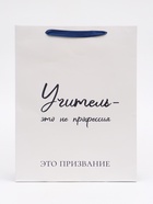 Пакет подарочный ламинированный вертикальный «Учителю», 31×40×11.5 см - Фото 2