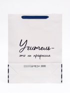 Пакет подарочный ламинированный вертикальный «Учителю», 31×40×11.5 см - Фото 5