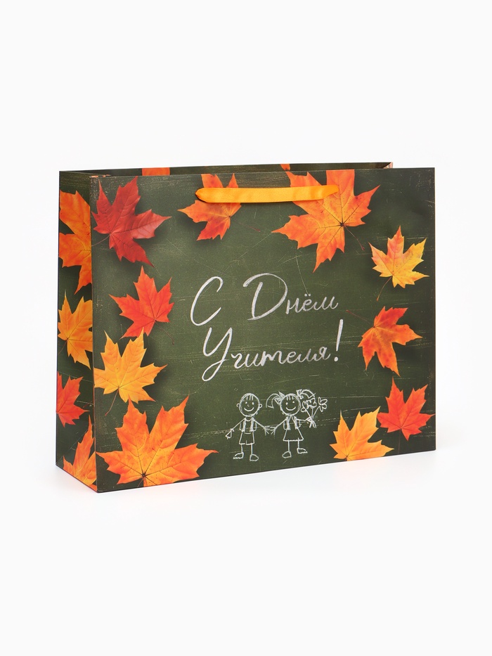 Пакет ламинированный горизонтальный «С Днем Учителя!», 40×31×11.5 см - Фото 1