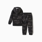 Костюм детский с начёсом (толстовка, брюки) KAFTAN Level up, размер 28 (86-92 см), серый 10346089 - фото 12811196