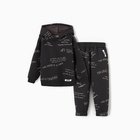 Костюм детский с начёсом (толстовка, брюки) KAFTAN Level up, размер 30 (98-104 см), серый - Фото 8