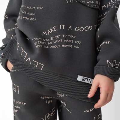 Свитшот детский с начёсом KAFTAN: Level up, серый, размер 28 (86-92 см)