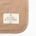 Набор кухонный «Этель» ECO: бежевый, варежка 20×28 см, прихватка 19×19 см, 70% хлопок, 30% лён - Фото 4