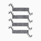 Набор колец для салфеток «Доляна. Олень», 4 шт., серые, 15×5 см - Фото 2