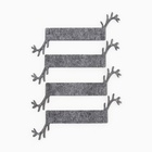 Набор колец для салфеток «Доляна. Олень», 4 шт., серые, 15×5 см - Фото 3