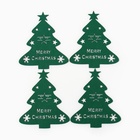 Набор новогодний для декора столовых предметов «Елка» 4 штуки цвет зелёный 20×17 см 100%п/э, фетр - Фото 2