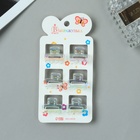 Крабики для волос«Аванти», прямой, 2.5 см, набор 6 шт., прозрачные - Фото 1