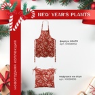 Полотенце новогоднее "Этель" "New Year's plants" 40х73 см, 100% хл, рогожка 186 г/м2 10658893 - фото 13097129