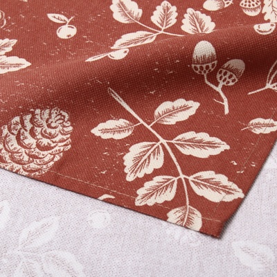 Полотенце новогоднее «Этель» «New Year's plants» 40×73 см, 100% хл, рогожка 186 г/м²