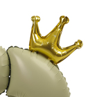 Воздушный шар фольгированный 42" «Цифра 0 с короной», на подставке - Фото 2