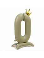 Воздушный шар фольгированный 42" «Цифра 0 с короной», на подставке - Фото 3