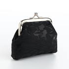 Кошелёк монетница женская на фермуаре, цвет чёрный - Фото 1