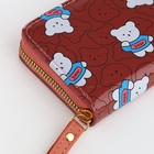 Кошелёк на молнии, коричневый - Фото 5