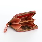 Кошелёк женский на молнии с ремешком, лакированный, коричневый - Фото 5