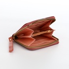 Кошелёк женский на молнии с ремешком, лакированный, коричневый - Фото 7