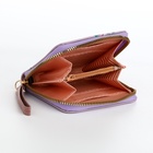 Кошелёк женский на молнии с ремешком, лакированный, сиреневый - Фото 7