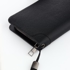Портмоне мужское, с ручкой, на молнии, отдел для карт, монет, чёрное - Фото 3