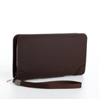 Портмоне мужское на молнии, отдел для карт, монет, коричневое - Фото 6