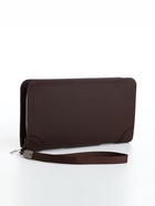 Портмоне мужское на молнии, отдел для карт, монет, коричневое - Фото 6