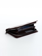 Портмоне мужское на молнии, отдел для карт, монет, коричневое - Фото 2