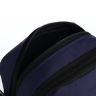 Сумка мужская через плечо, наружный карман, 20×8×23 см, синяя - Фото 6