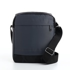 Сумка мужская через плечо, наружный карман, 20×8×23 см, серая - Фото 3