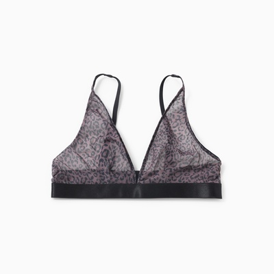 Бюстгальтер женский, цвет леопард на кофейном, размер 75A