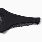 Набор женских трусов бразилиана (3 шт.), цвет черный, размер 46 (M) 10681283