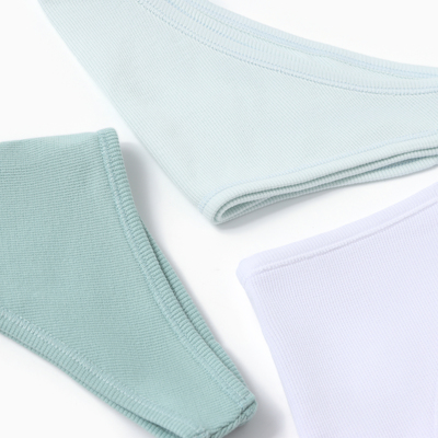 Трусы женские бразилиана Mark Formelle, набор 3 шт., белые, светло-зеленые, зеленые, размер 48 (L)