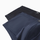 Набор мужских трусов боксеры (2 шт.), цвет тёмно-синий /черный, размер 52 (XL) - фото 25400332