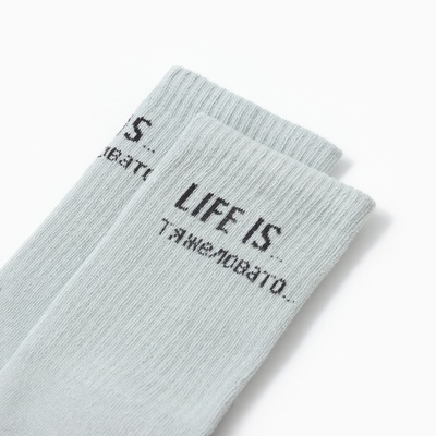 Носки женские Mark Formelle «Life is тяжеловато», светло-оливковые, размер 23-25 см