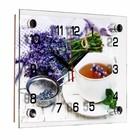 Часы настенные, интерьерные "Чай с лавандой", 20 х 25.5 см, бесшумные - фото 12154998