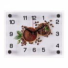Часы настенные, интерьерные "Кофейные зёрна", 20 х 25.5 см, бесшумные - фото 12155000