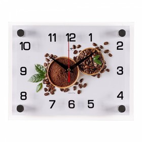 Часы настенные, интерьерные "Кофейные зёрна", 20 х 25.5 см, бесшумные