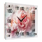 Часы настенные, интерьерные "Розовые пионы", 25 х 35 см, бесшумные - фото 12155015