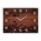 Часы настенные, интерьерные "Кофейные зерна", 25 х 35 см, бесшумные - фото 12155029