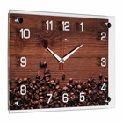 Часы настенные, интерьерные "Кофейные зерна", 25 х 35 см, бесшумные - фото 12155030