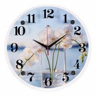 Часы настенные, интерьерные "Орхидея в воде", 30 х 30 см, бесшумные - фото 12155035