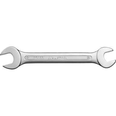 Ключ гаечный рожковый KRAFTOOL 27033-19-22, Cr-v, хромированный, 19 х 22 мм