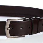 Ремень мужской, ширина 4 см, винт, пряжка металл, цвет коричневый - фото 25455416