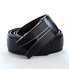 Ремень мужской, ширина 3.5 см, пряжка автомат, чёрный - Фото 3