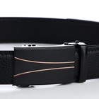 Ремень мужской, ширина 3.5 см, пряжка автомат, чёрный - Фото 6