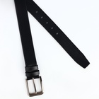 Ремень мужской, 120×3.5 см, винт, пряжка металл, чёрный - Фото 4